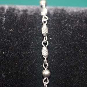 Sterling Silver 925 Sphere & Patterned Bracelet